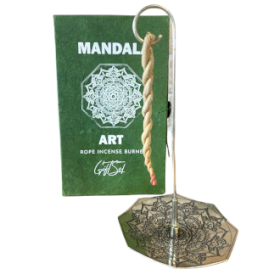 Sada Vonného Provázku a Postříbřeného Stojanu - Květ Mandala