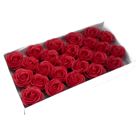 25x Mýdlové Květy - Velké Růže - Červené