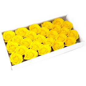 25x Mýdlové Květy - Velké Růže - Žluté