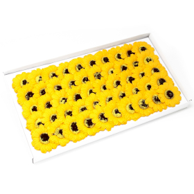 50x Mýdlové Květy - Malé Slunečnice - Žluté