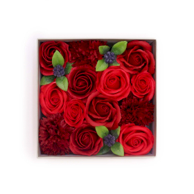 Čtvercový  Box - Klasické Červený Růže