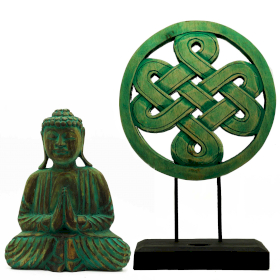 Buddha Feng Shui Set - Buddha Uzel - Zelená