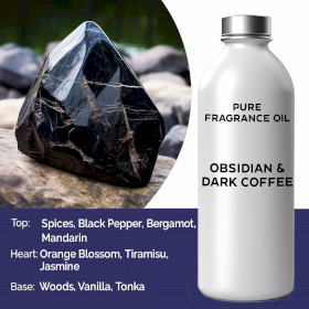 500ml Čistý Vonný Olej - Obsidián & Tmavá Káva
