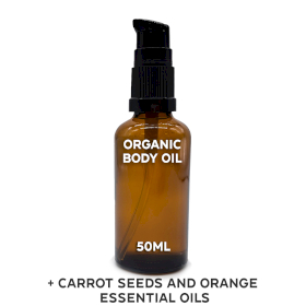 10x Organický Tělový Olej 50ml - Mrkev & Pomeranč - Bez Etikety
