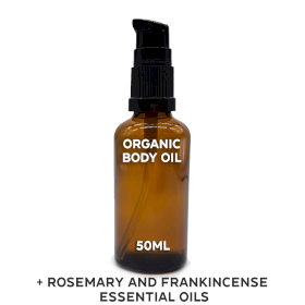 10x Organický Tělový Olej 50ml - Rozmarýn & Frankincense - Bez Etikety