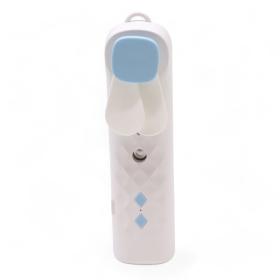 Bílý Nano-Mlha Tvářový Ventilátor / Sprej - USB Nabíjetelný