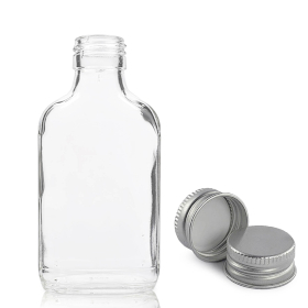 80x 250ml Lahvička z Čirého skla s Hliníkovým Uzávěrem