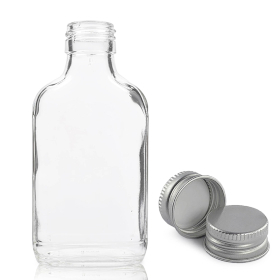 80x 350ml Lahvička z Čirého skla s Hliníkovým Uzávěrem