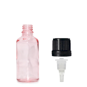 160x 10ml Lahviča z Růžového Skla s Kapátkem