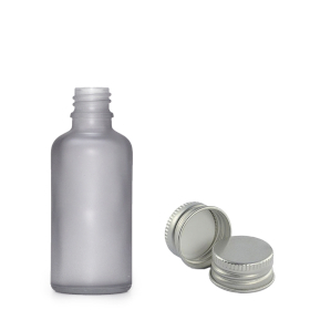 160x 10ml Skleněná Láhev z Matně Šedého Skla s Hliníkovým Uzávěrem