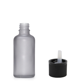 160x 10ml Skleněná Láhev z Matně Šedého Skla s Uzávěrem s Dětskou Pojistkou