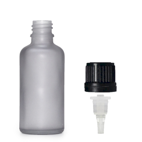 264x 50ml Skleněná Láhev z Matně Šedého Skla s Kapátkem