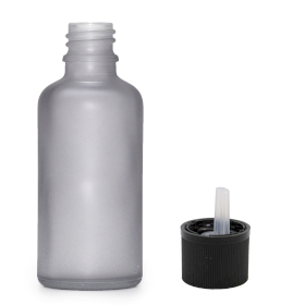168x 100ml Skleněná Láhev z Matně Šedého Skla s Uzávěrem s Dětskou Pojistkou