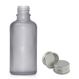 168x 100ml Skleněná Láhev z Matně Šedého Skla with s Hliníkovým Uzávěrem