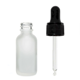 160x 10ml Skleněná Láhev z Matně Bílého Skla s Černou Pipetou