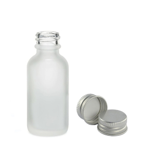 384x 30ml Skleněná Láhev z Matně Bílého Skla  with s Hliníkovým Uzávěrem