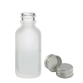 264x 50ml Skleněná Láhev z Matně Bílého Skla with s Hliníkovým Uzávěrem
