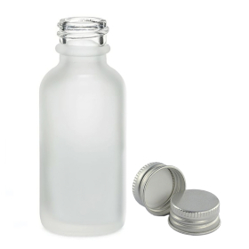 168x 100ml Skleněná Láhev z Matně Bílého Skla with s Hliníkovým Uzávěrem