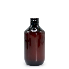 10x 250ml Jantarová Plastová Bostonská Láhev - bez Uzávěru