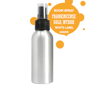 6x Pokojový Sprej bez Etikety 100ml - Zlato, Frankincense & Myrha