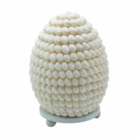 Boho Lampa z Mořských Mušlí - Oválná Buting Mušle - 15cm