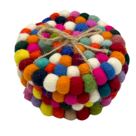 Okrouhlé Plstěné Podložky - 10cm - Více Barev (set 4)