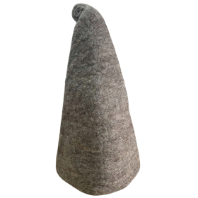 Plstěný Kouzelnický Klobouk do Sauny - Přírodní Hnědná