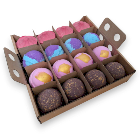 16x Jumbo Šumivé Bomby - Mix 4 Druhů - Dubai, Amethyst, Razzle a Charlotte