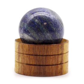 Křišťálová Koule z Drahých Kamenů 40mm - Afghánský Lapis se Stojanem