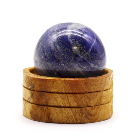 Křišťálová Koule z Drahých Kamenů 50mm - Afghánský Lapis se Stojanem