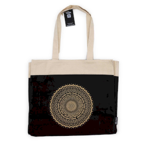 Velká Nákupní Taška (38x15x43cm) Čokoládová Stonewash 14oz- Svobodná Mandala