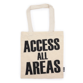 10x Ikonická Základní Taška - ACCESS ALL AREA - (40x36cm) - Přírodní 4oz