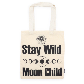 10x Ikonická Základní Taška - Stay Wild, Moon Child - (40x36cm) - Přírodní 4oz