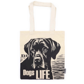 10x Ikonická Základní Taška - Dog\'s Life - (40x36cm) - Přírodní 4oz