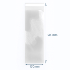 500x Poly-Prop Sáčky - 150x500mm Uzavíratelné