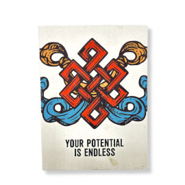 Velký Lokta Zápisník Inspirace  (21x15cm) - 45 listů - Your Potential - inc bookmark