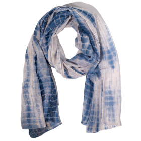 Nomad Sari  - Letní Šátek -  180x50cm - Party Shine - Modrá