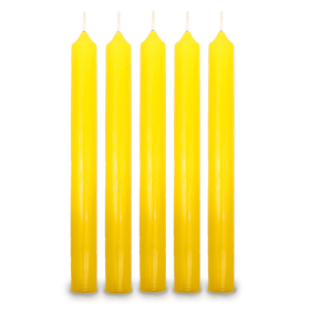 100x Stolní Svíčka - Citrusová Žlutá
