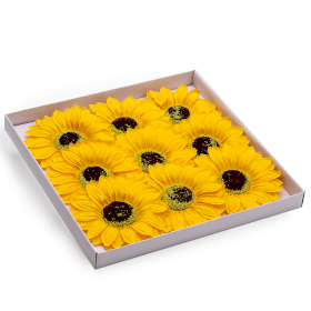 9x Mýdlové Květy - Jumbo Slunečnice - (14cm)
