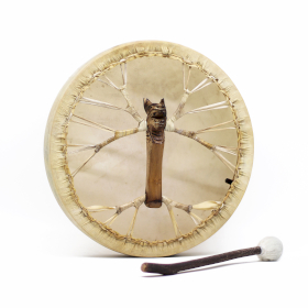 Duch Draka - Shamanský Buben & Palička - Laditelý - 40cm