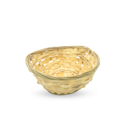 10x Kulaté Bambusové Košíky na Chléb - 17x6cm