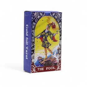 Sada Modrých Fóliových Tarotových Karet - Mandala - s brožurkou