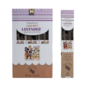 12x 30g Golden Levandula Pryskyřičné Vonné Tyčinky (6s)