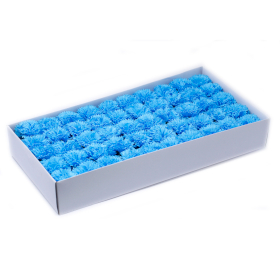 50x Mýdlové Květy - Karafiát - Nebesky Modrý