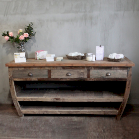 Stůl z Recyklovaného Dřeva - 180x60x80cm