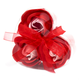 6x Sada 3 Mýdlových Květů - Červené Růže