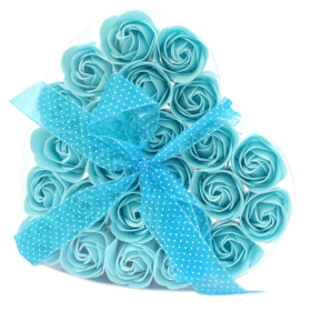 Sada 24 Mýdlových Květů - Modré Růže