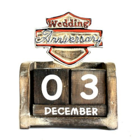 2x Vyřezávaný Kalendář - Wedding Anniversary