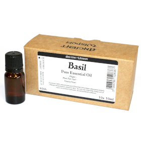 10x 10 ml Bazalka Esenciální Olej bez Etikety
