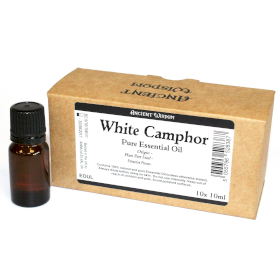 10x 10 ml Bílý Kafr Camphor Esenciální Olej bez Etikety